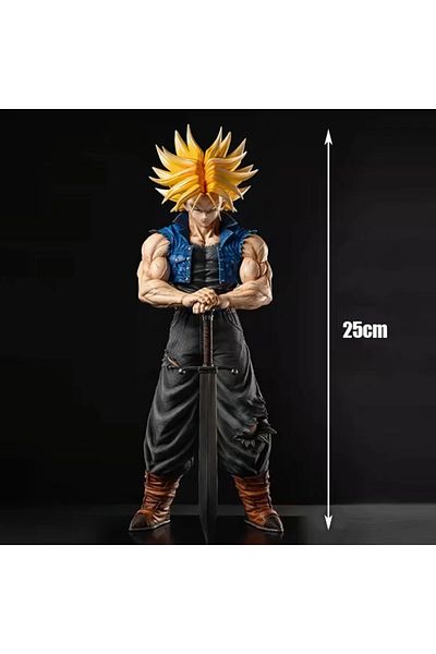 BANDAI OPP Trunks 25cm Anime Dragon Ball Z Trunks Figure Future Trunks GK Action Figures PVC Statue Collect