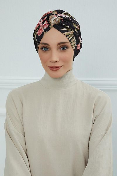 Aisha's Design بونيه منقوش - موديل B-4YD