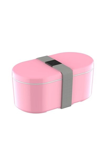 zweikell Pink 1450ml (49OZ) Boxy Large Candy Lunch Box - 3 Compartment Food Carrying Container