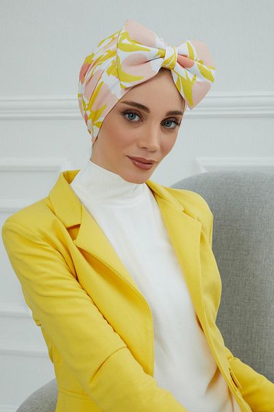 Aisha's Design Giant Bow Patterned Bonnet - B-11Yd