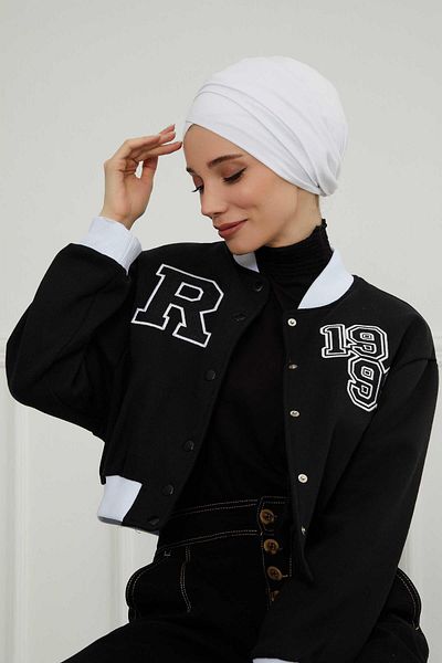 Aisha's Design غطاء رأس من القطن الممشط بحزام - موديل B-31