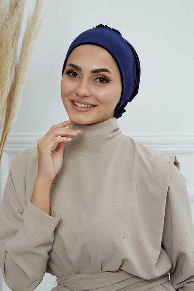 Aisha's Design بونيه مخملي - تفاصيل وردية، b-53k