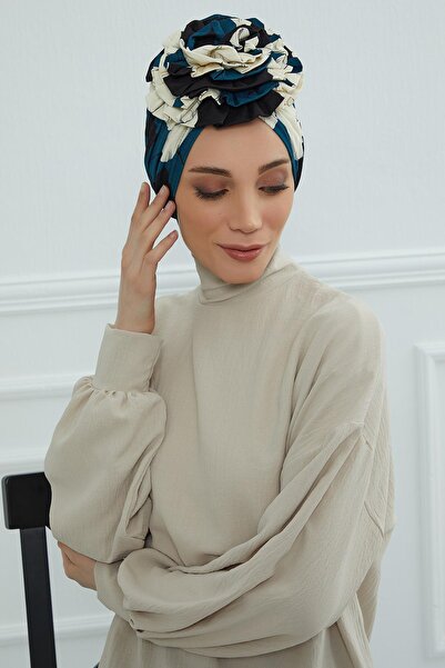 Aisha's Design Rose Combed Cotton Patterned Bonnet,B-21YD