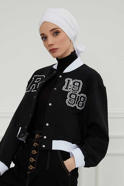 Aisha's Design غطاء رأس من القطن الممشط بحزام - موديل B-31