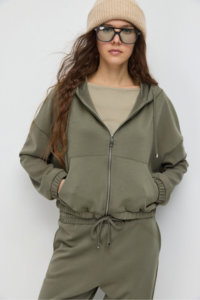 No Matter What Soft Textured Zippered Crop Jacket