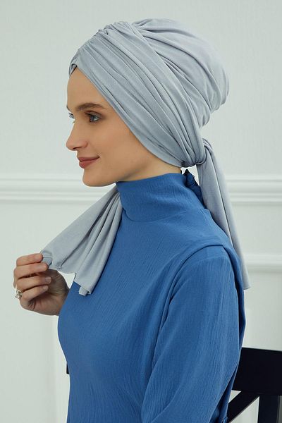 Aisha's Design غطاء رأس من القطن الممشط برباط، B-1