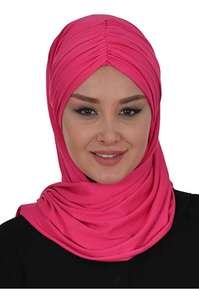 Aisha's Design Șal practic din bumbac pieptănat, CPS-44, Fucsia