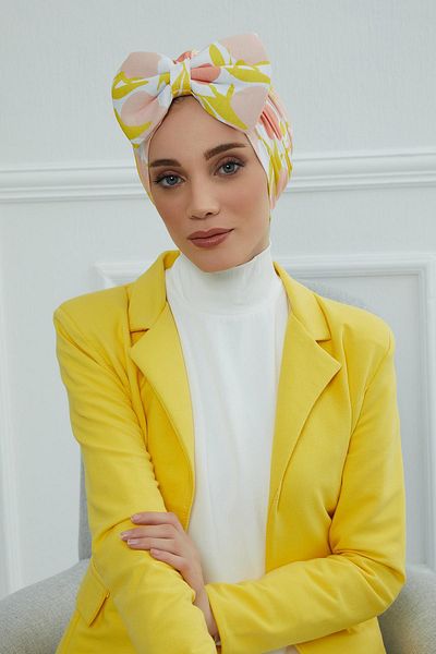 Aisha's Design Giant Bow Patterned Bonnet - B-11Yd