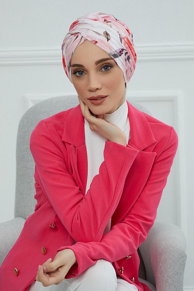 Aisha's Design بونيه حجاب منقوش - موديل B-9yd