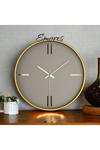 EMORES 30 Cm Gerçek Cam Sessiz Mekanizma Duvar Saati