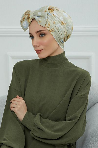 Aisha's Design Giant Bow Patterned Bonnet - B-11Yd