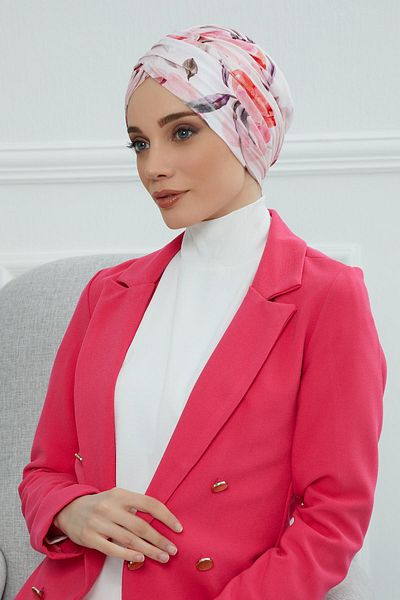 Aisha's Design بونيه حجاب منقوش - موديل B-9yd