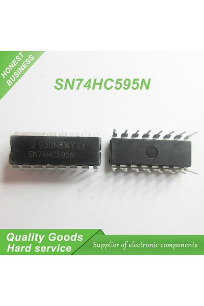 Choice 10pcs SN74HC595N SN74HC595 74HC595N 74HC595 DIP-16 Counter Shift Registers Tri-State 8-Bit new or...