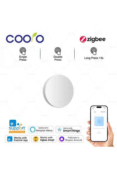 Choice Ewelink Zigbee Smart Push Button Wireless Switch Include Battery Remote Control Automation Scenar...
