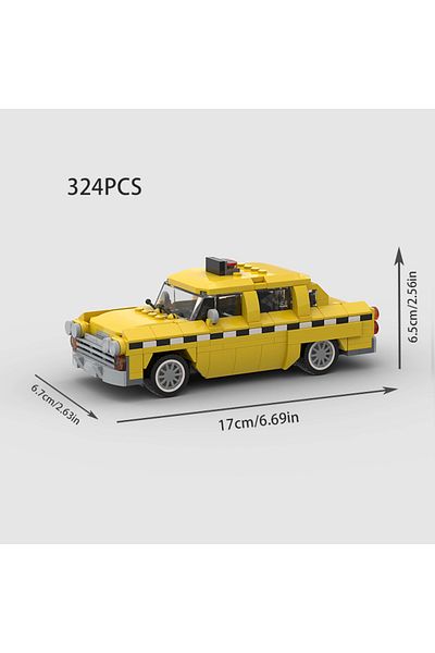 Choice City Taxi Vehicle Speed Champions Sport Car Yellow Cab MOC Building Blocks Bricks Supercar Racing...