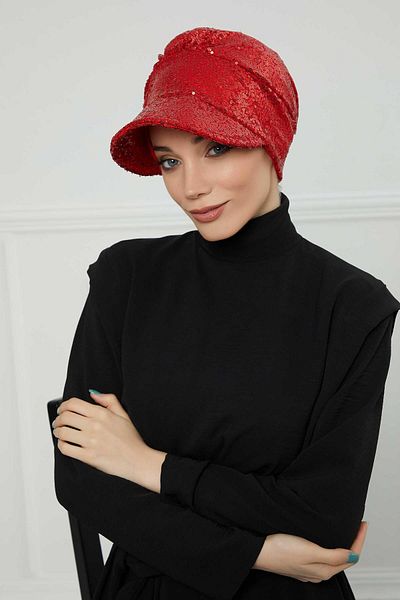 Aisha's Design Sequined Brim Hat - Bonnet,B-73P