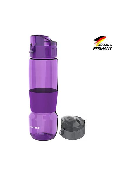 zweikell لافندر Bpa Free 650ml Pivot Switch - زجاجة مياه تريتان غير قابلة للكسر وغطاء احتياطي