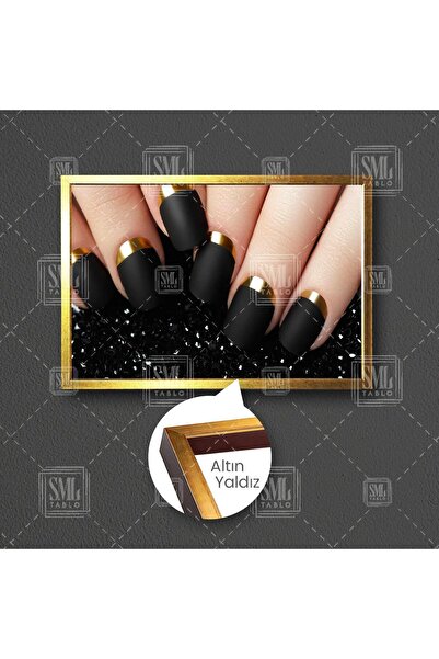 SML TABLO Siyaj Ojeli Kadın Güzellik Salonu Tırnak Makyaj Kuaför Dekor Kadın ...