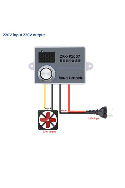 Choice Zfx-p1007 Speed Controller Waterproof 500w Digital Infinite Speed Regulator Stepless Speed Govern...
