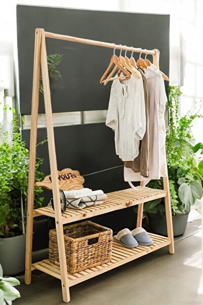 HMG DEKOR Konfeksiyon Elbise Askılık Iki Raflı 148 X 106 Cm