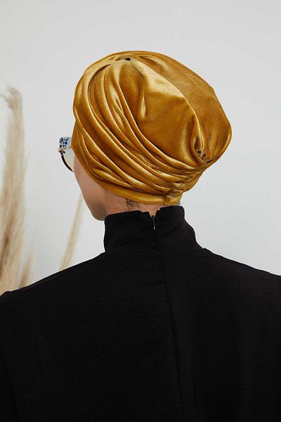 Aisha's Design بونيه مخملي موديل B-9K