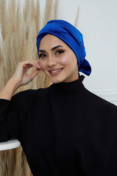 Aisha's Design Velvet Belted Bonnet - B-31K