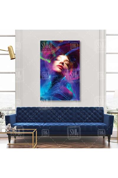 SML TABLO Woman's Hand Flowing Orange Paints Decor Triple Combination Set of ...