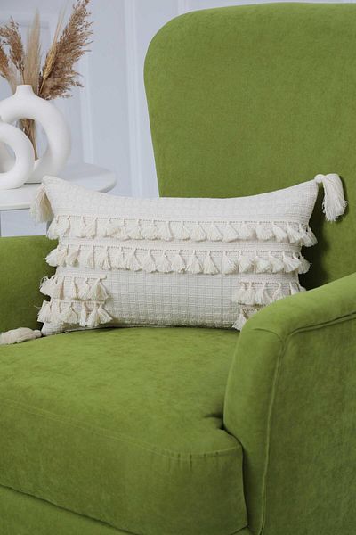 Aisha's Design Tasseled Fringed Throw Pillow Cover - K-249