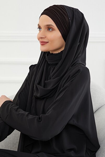 Aisha's Design Combed Cotton Boneli Chiffon Shawl,Bts-1,Bts-1,Black