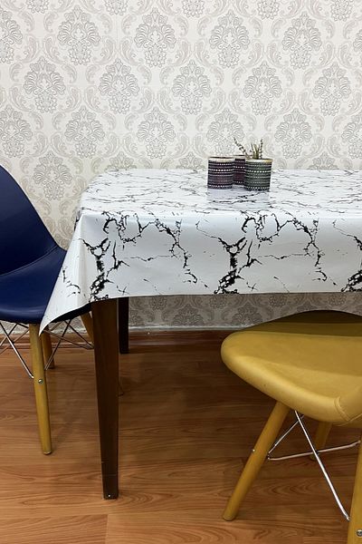Pimula home Erasable Oilcloth Tablecloth - PVC Non-Slip, Fiber Base _190-a