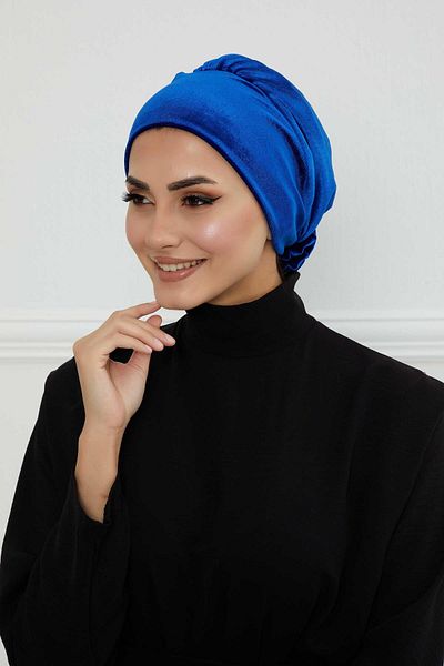 Aisha's Design بونيه مخملي - تفاصيل وردية، b-53k