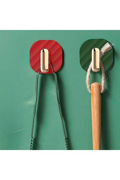 FRD GROUP 2-Piece Adhesive Retro Hanger Cabinet Door Handle Green (5235)
