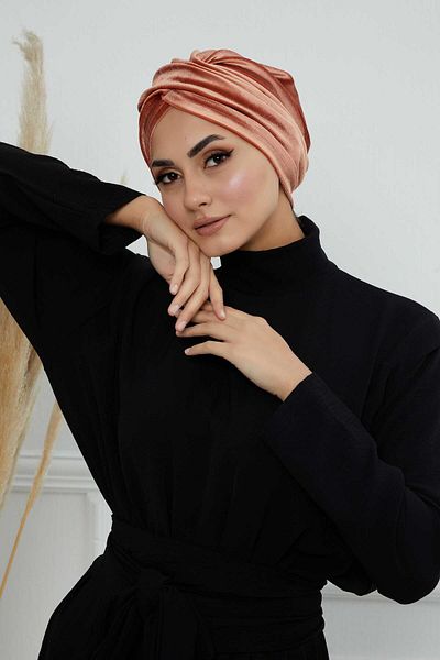 Aisha's Design بونيه مخملي موديل B-9K
