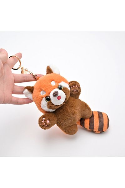 Choice A Cute Cartoon Red Panda Plush Toy Pendant Little Raccoon Doll Keychain Doll Playground Raccoon Stu.