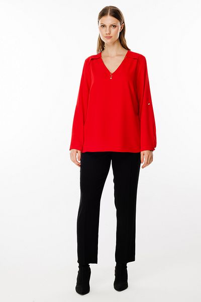 Ekol V-Neck Chain Decorated Blouse