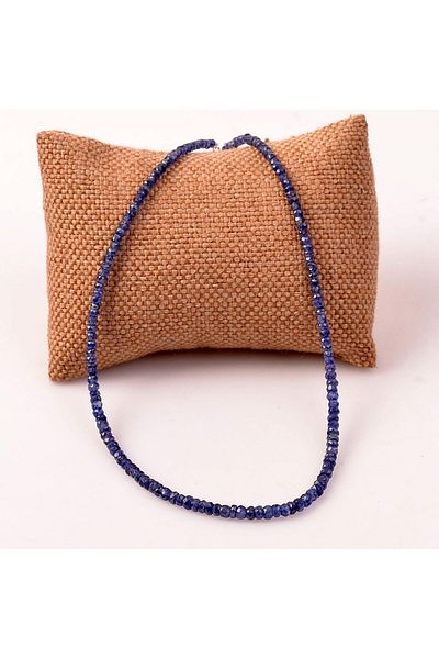 Taş Sandığı Sapphire Stone Silver Necklace - 3 Mm