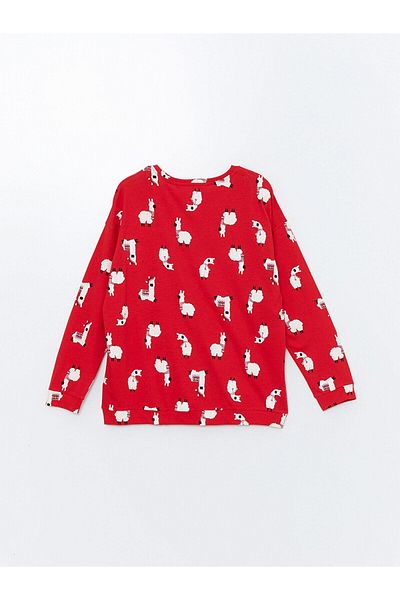 LC Waikiki Lcw Dream Printed Crew Neck Printed Women's Pajamas Set