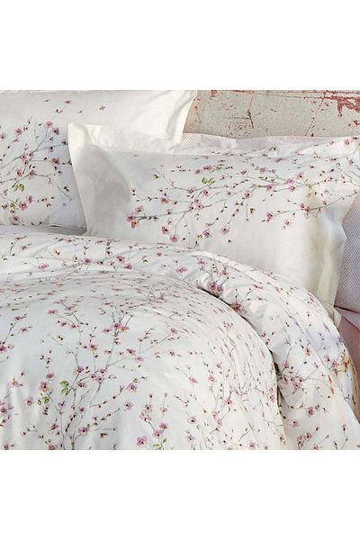 Karaca Home Annata, 100% Turkish Cotton Duvet Cover Set, Double, Salmon