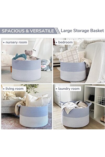 MaVaux Ψάθινο καλάθι Amaterasu από γιούτα, καλάθι οργάνωσης, ψάθινο υφαντό καλάθι 40cm x 30cm