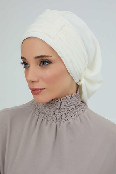Aisha's Design عمامة شيفون مطوية - جاهزة، HT-107، HT-107