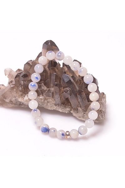 Taş Sandığı Azurit Raindrop Stone Bracelet - 8 mm