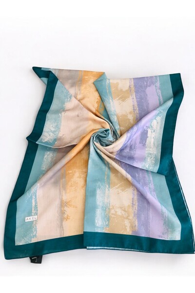 Akel Pastel Patterned Digital Soft Shawl