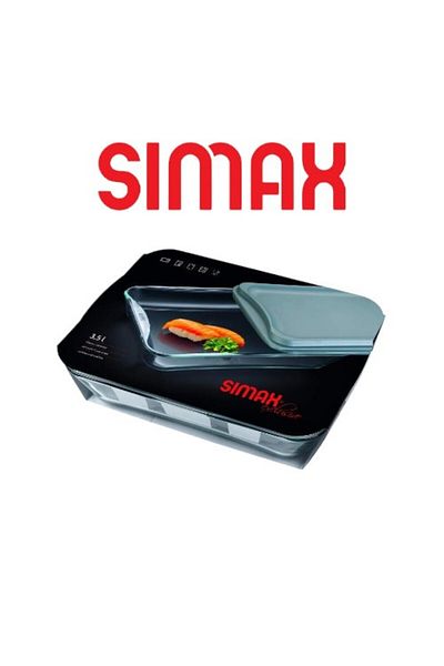 Simax Rectangular Roaster with Plastic Lid