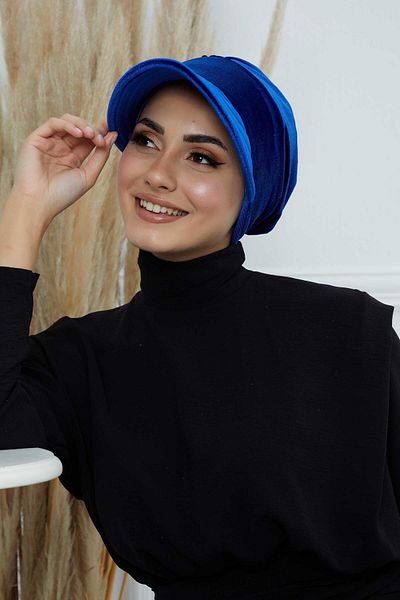 Aisha's Design قبعة مخملية - بونيه، b-73k