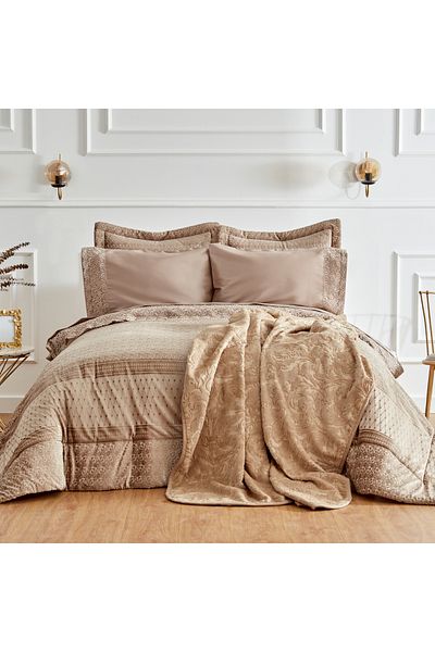 Karaca Home Anıta Mink Satin 8 Piece Mink Set