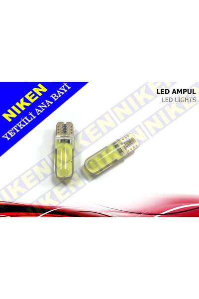 Niken T10 Led-park Ampul Ledi-plaka Ampul Ledi Canbus Beyaz Silikon Led