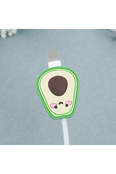 Choice 06 قطعة واحدة واقي كابل على شكل فاكهة، غطاء واقٍ لطيف مضاد للكسر لكابل بيانات الهاتف المحمول