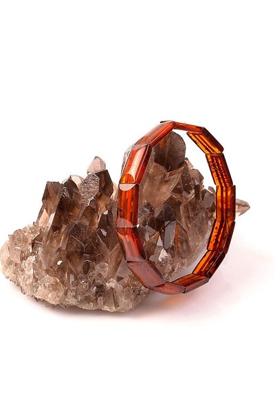 Taş Sandığı Damla Amber Adult Bracelet - Fire Amber