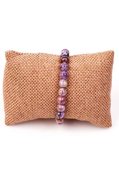 Taş Sandığı Çeroit Stone Bracelet (8 Mm) - Silver Apparatus