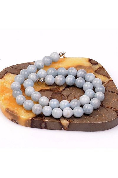 Taş Sandığı Unisex Aquamarine Stone String Necklace